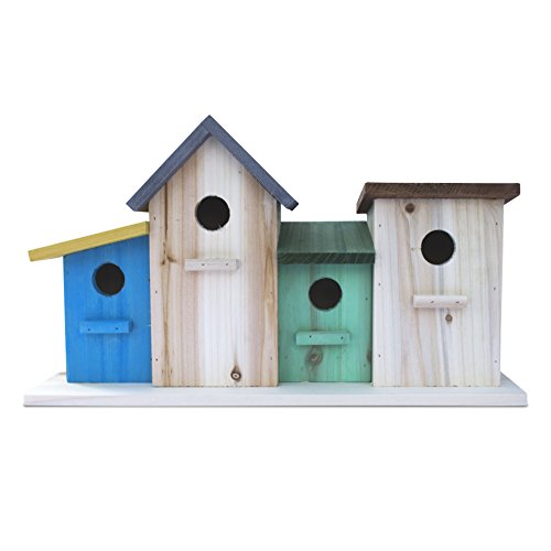 23 Bees 4 Hole Bird House For Outside Indoors Hanging Kits For Children Adults Decorative Birdhouse Home Decoration Outdoors Feeder For Birds Bluebirds Wrens Chickadees All Weather